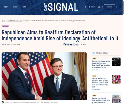 Daily Signal Article
